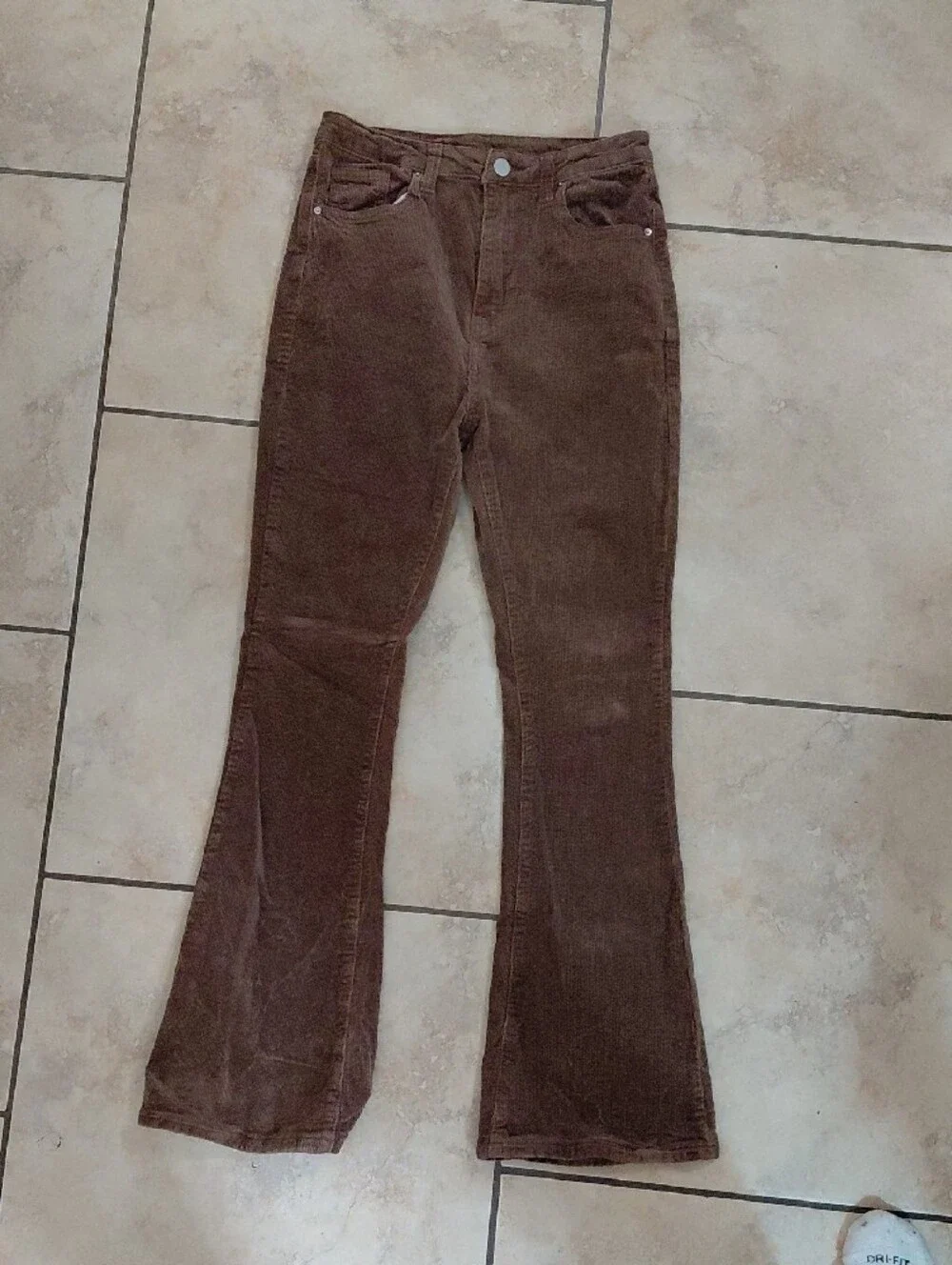 SHEIN Brown Corduroy Flared Jeans